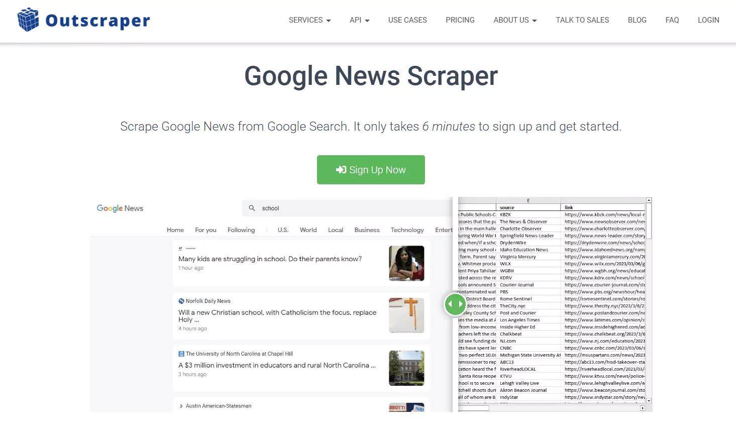 2. Outscraper Google News Scraper