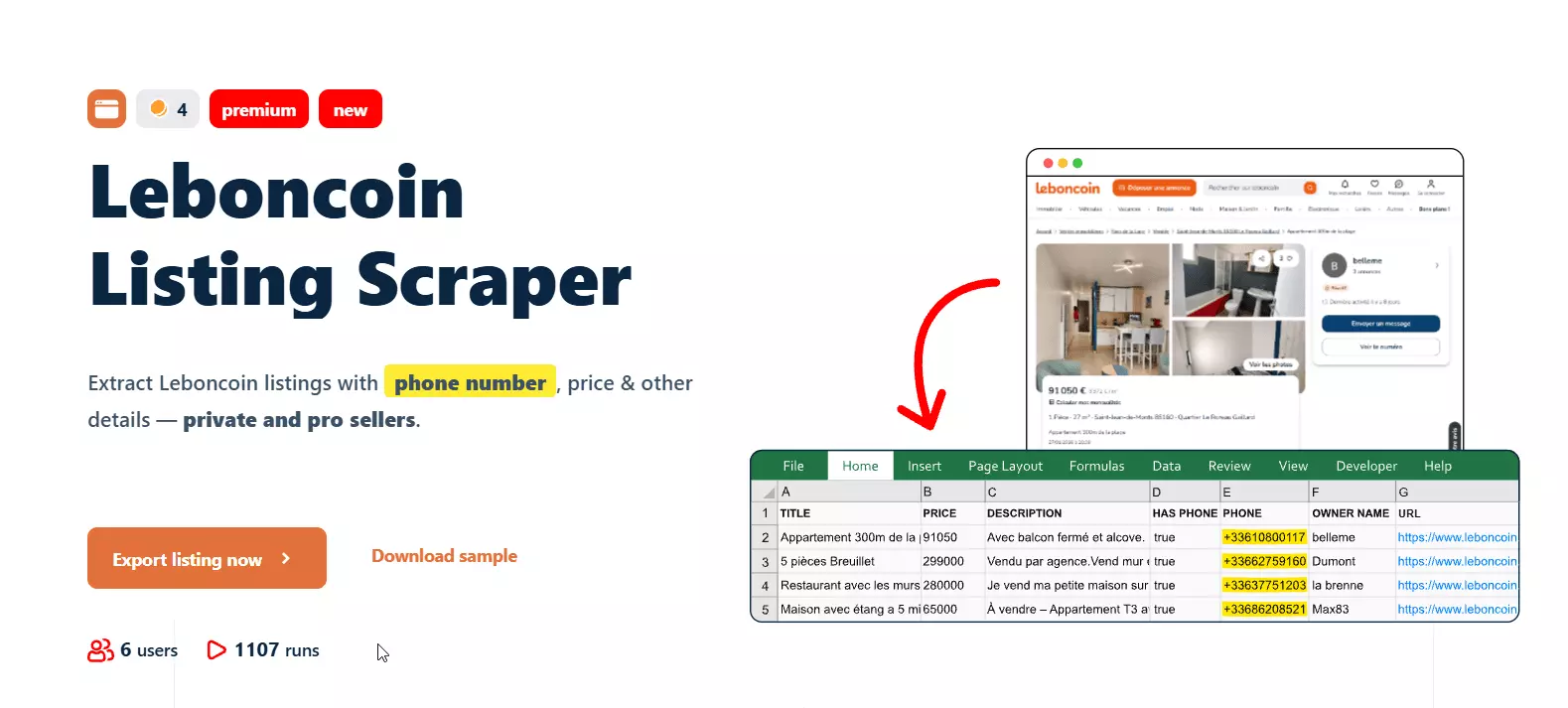 3. Listing Scraper
