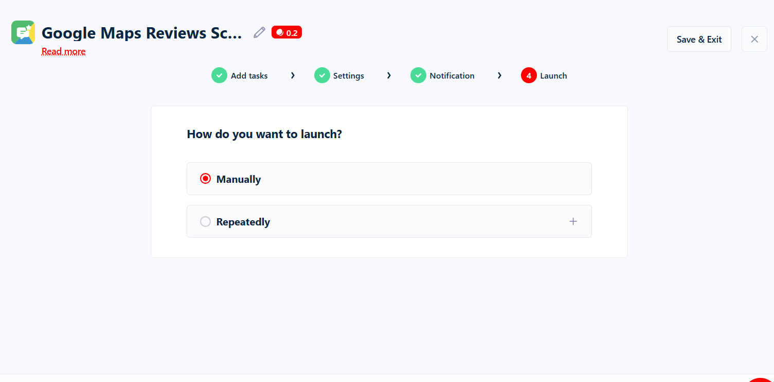 4. Launch