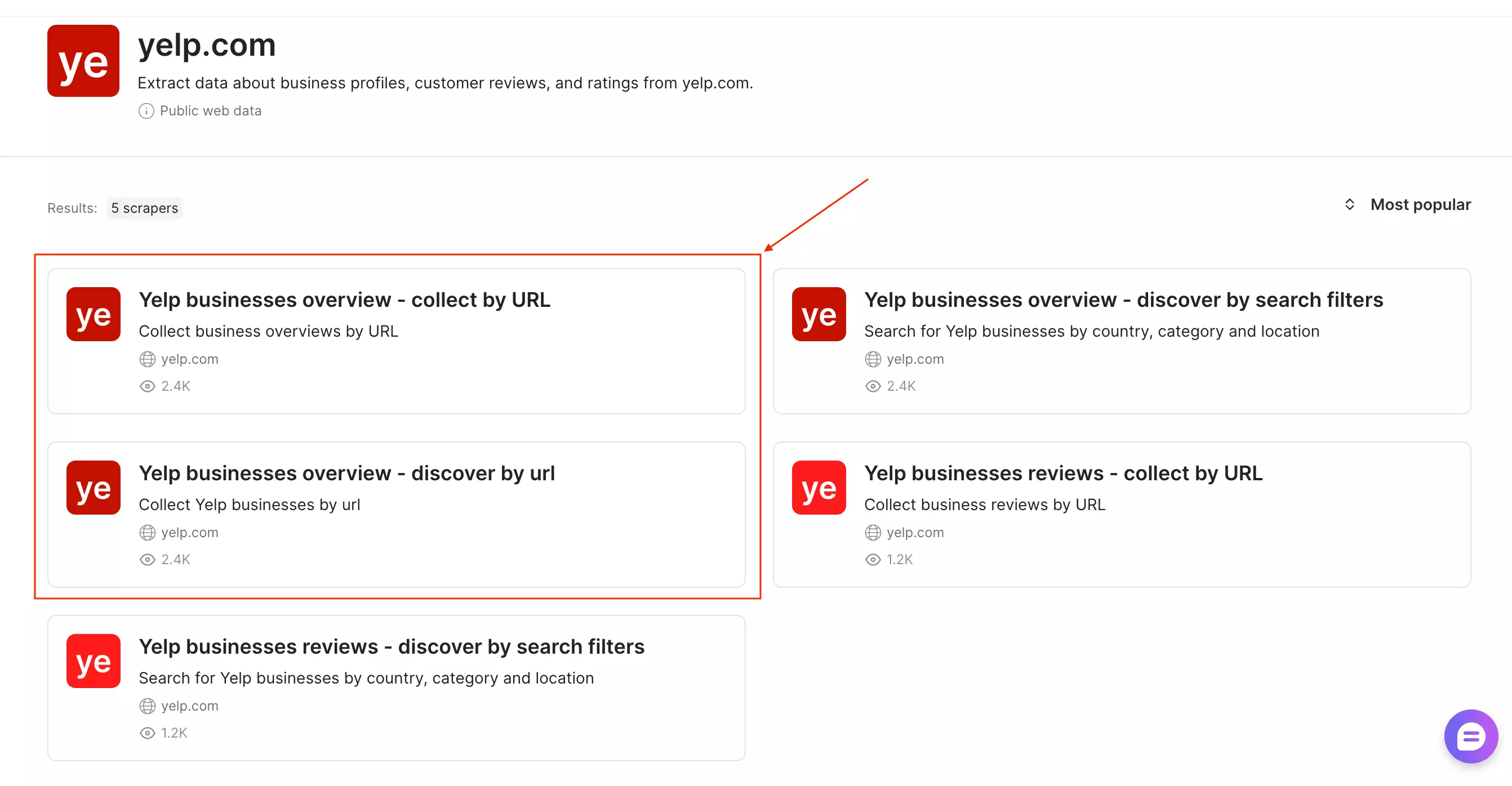 the 5 yelp scrapers