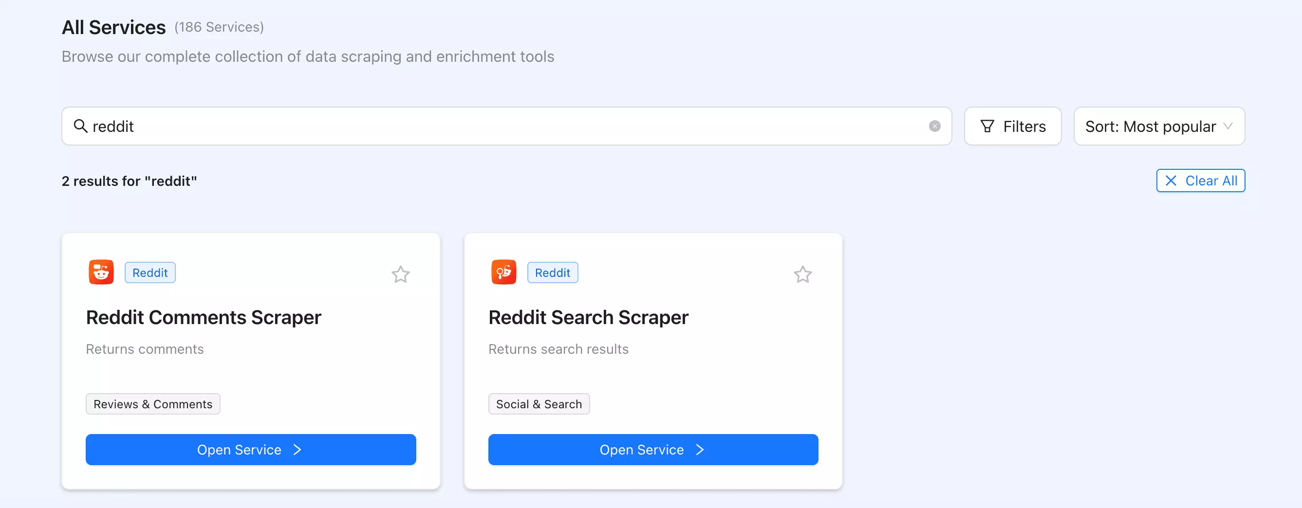 Outscraper Reddit Comments Scraper and Reddit Search Scraper tools