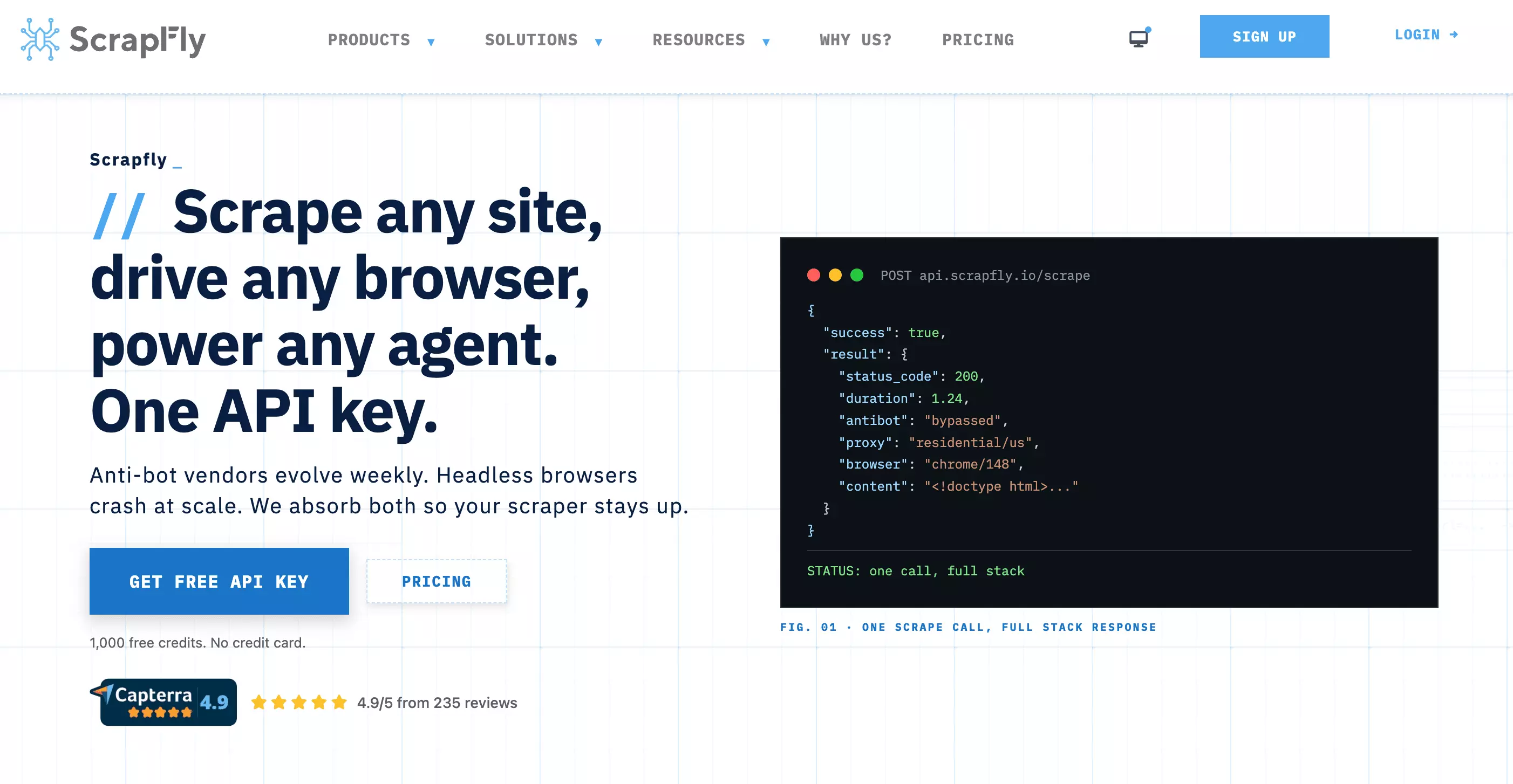 ScrapFly homepage