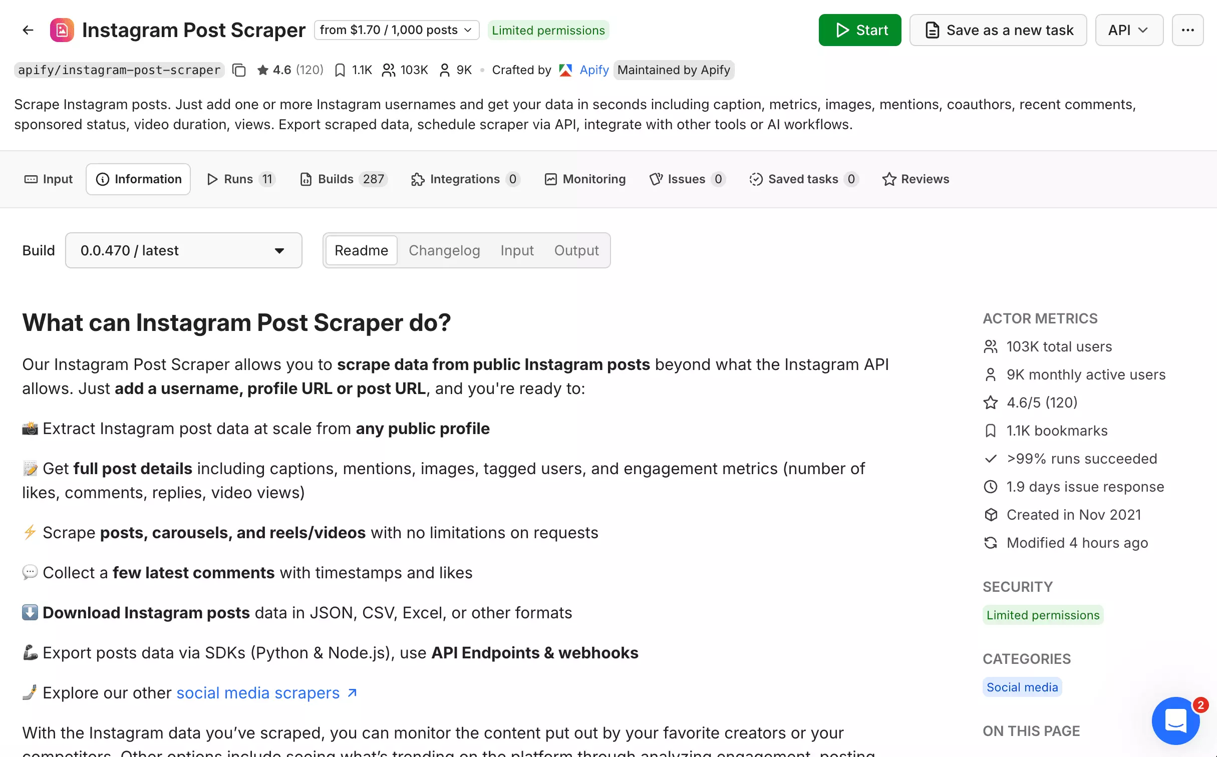 Apify homepage