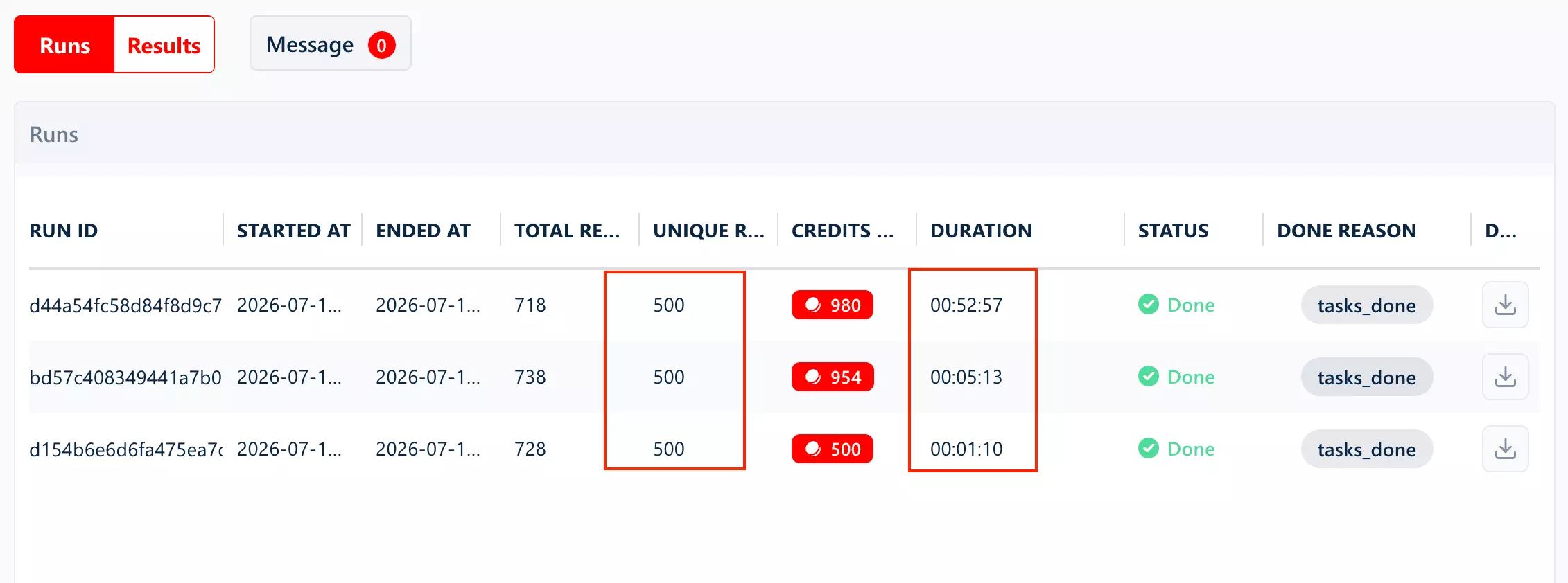 speed example from lobstr.io