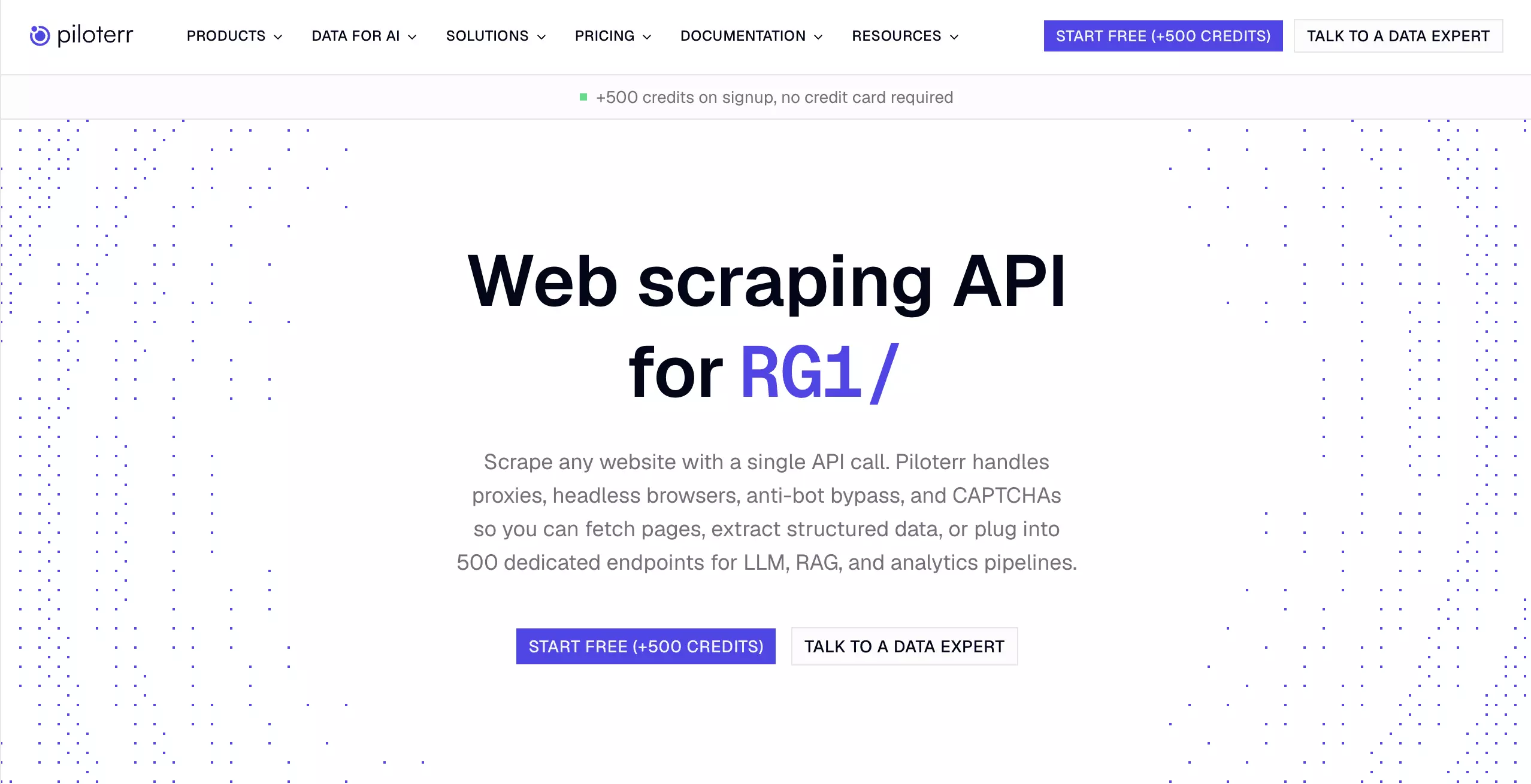Piloterr home page