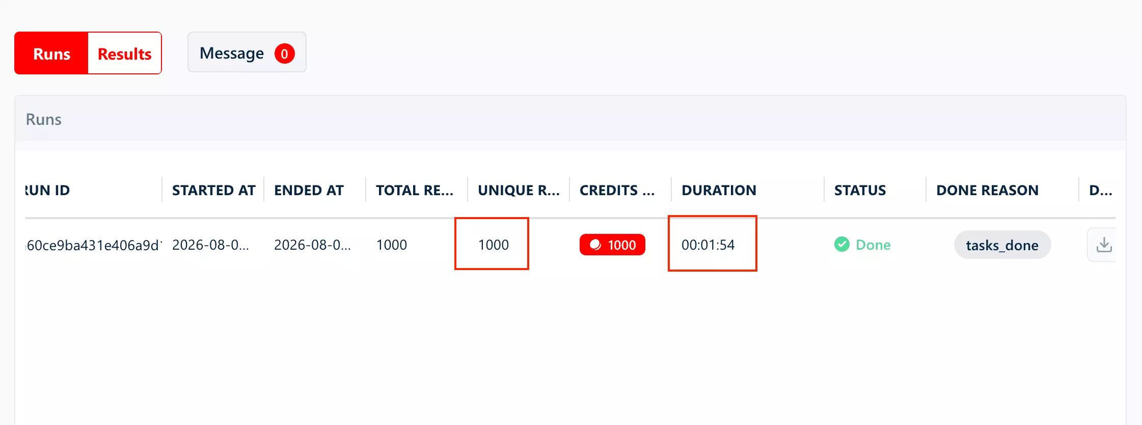 lobstr.io speed test screenshot