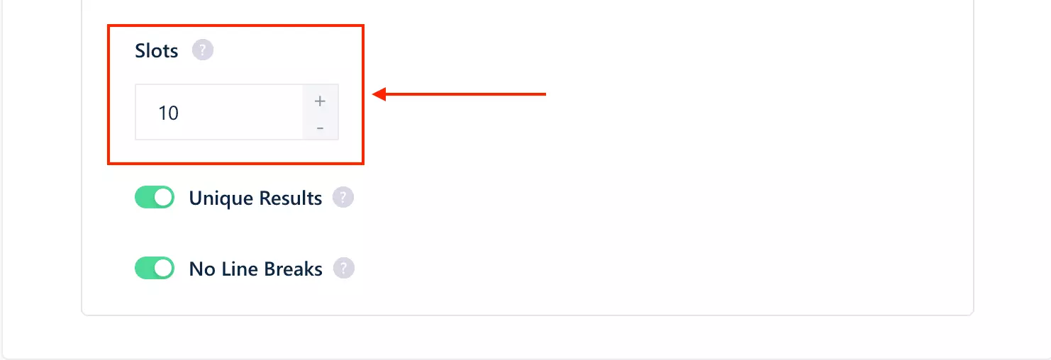 lobstr.io Slots setting controlling how many Trustpilot tasks run concurrently