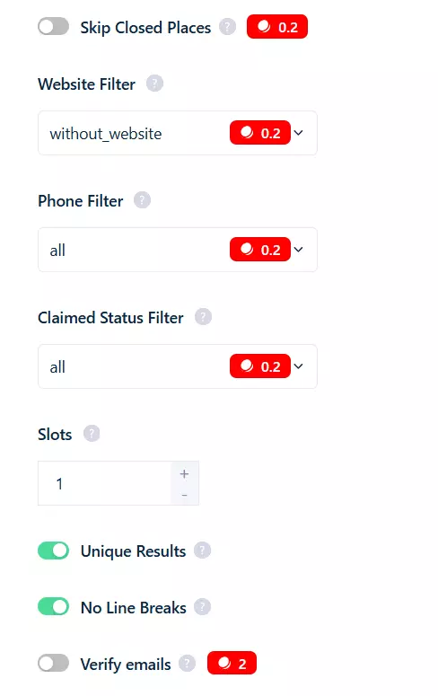 Advanced settings
