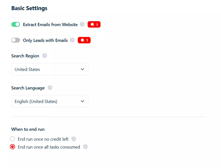 Basic settings