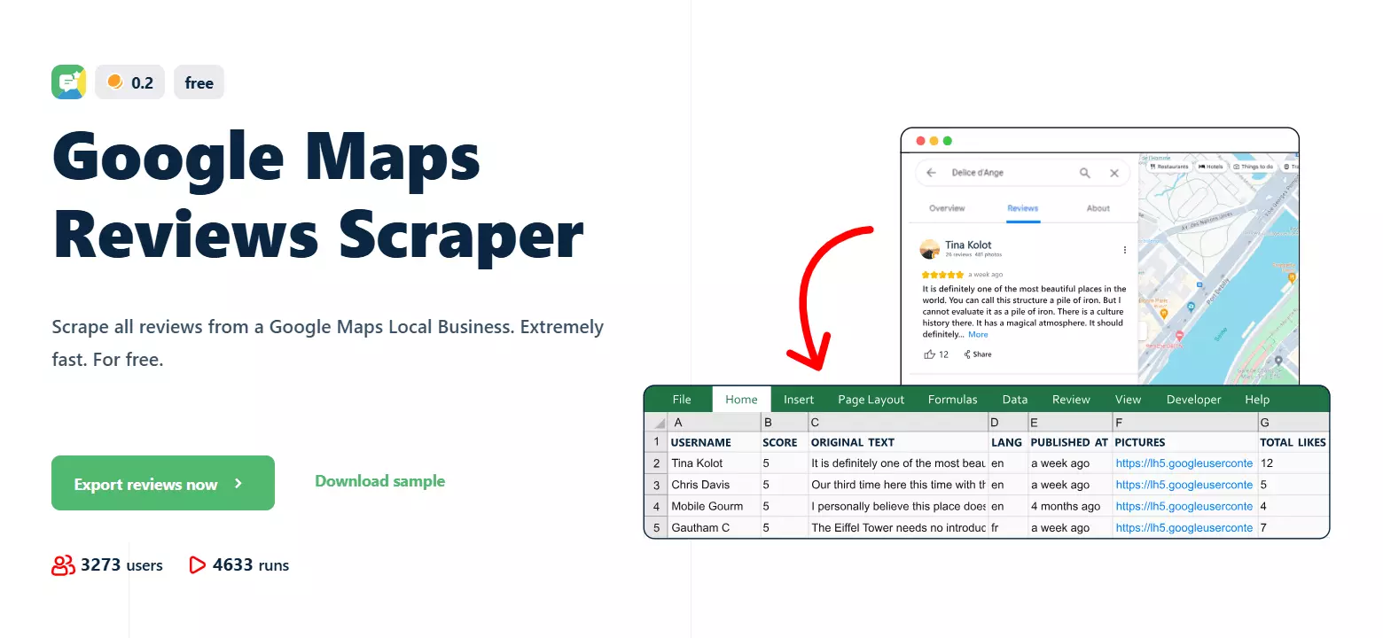 Best No-Code Google Maps Reviews Scraper: lobstr.io