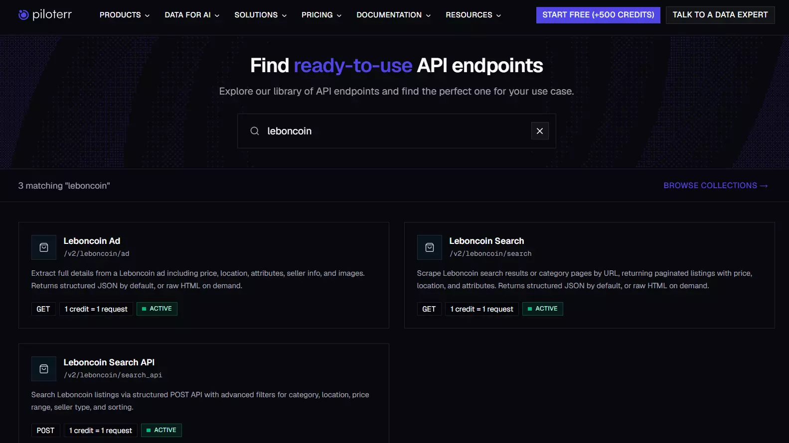 Meilleure API Leboncoin sync : Piloterr