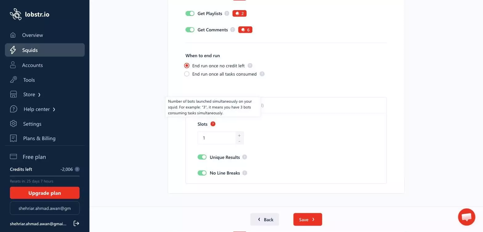 lobstr.io Slots tooltip