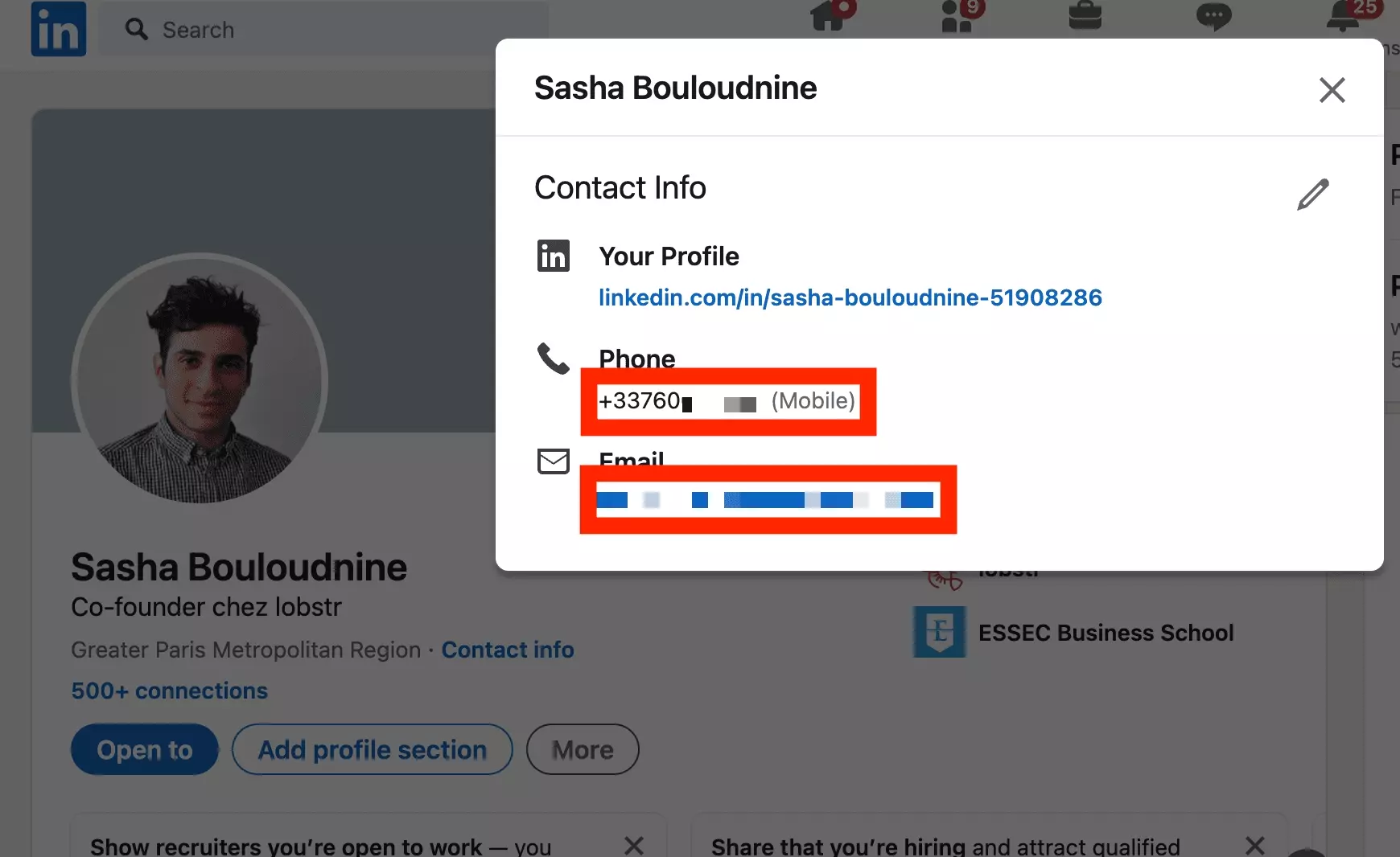 contact information phone number linkedin profile page - image12.png