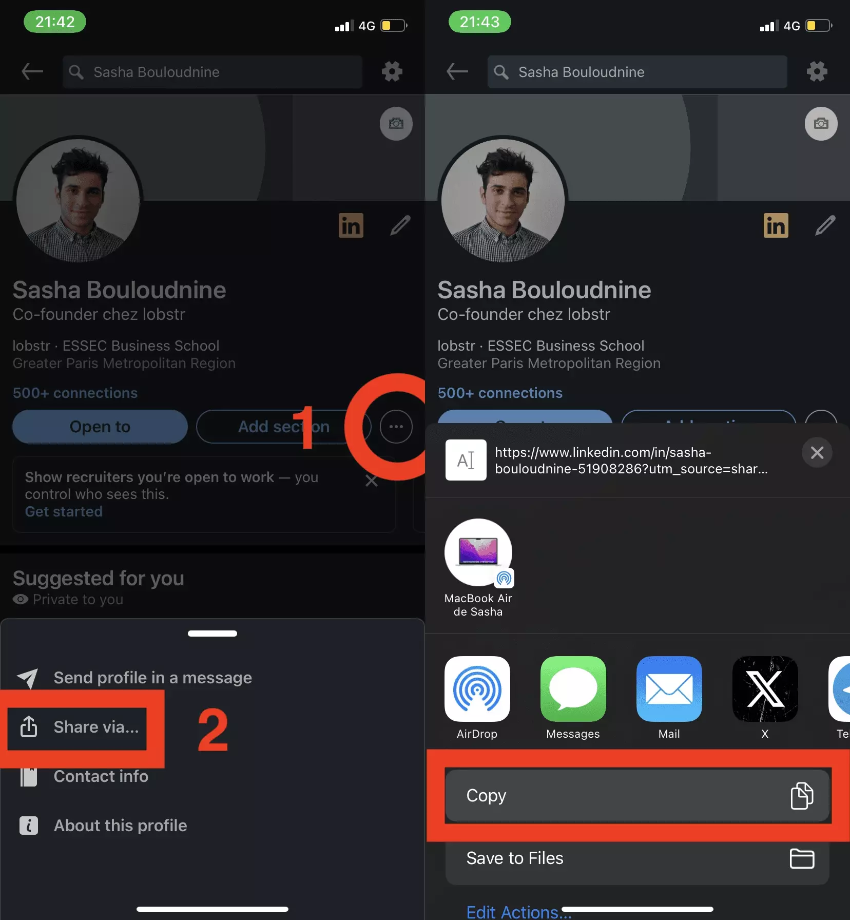 how to share your linkedin url from linkedin mobile app first steps - image10.png