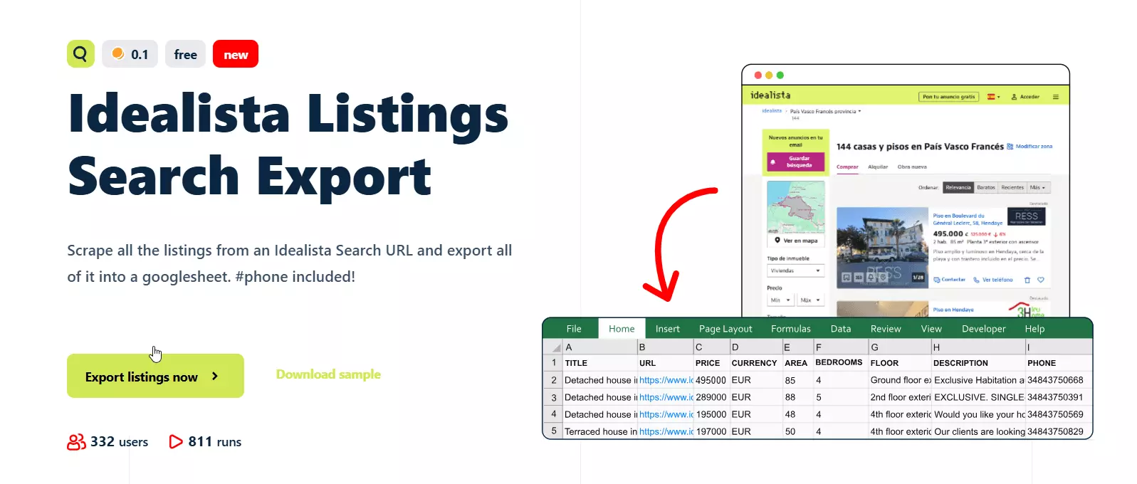 __Idealista Listings Search Export 🏠__