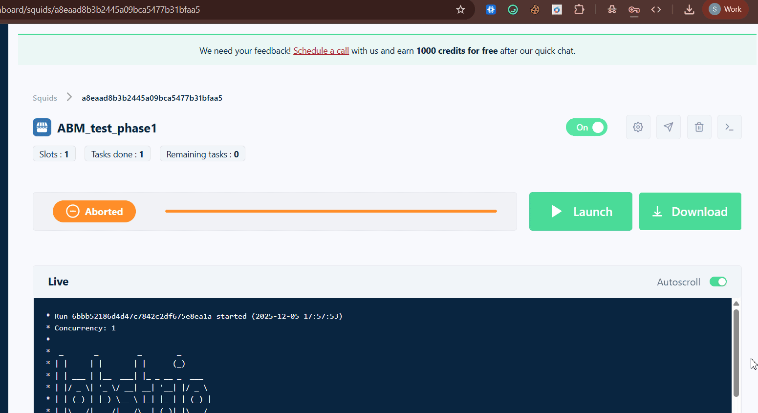 Step by step guide to exporting Sales Navigator Accounts with Lobstr.io - Step 5: Launch image24