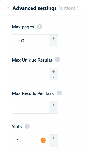 Step by step guide to exporting Sales Navigator Accounts with Lobstr.io - Advanced settings