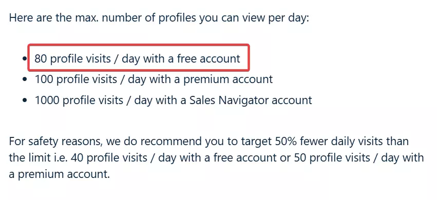 Limits to keep your LinkedIn account safe - Daily scraping limit