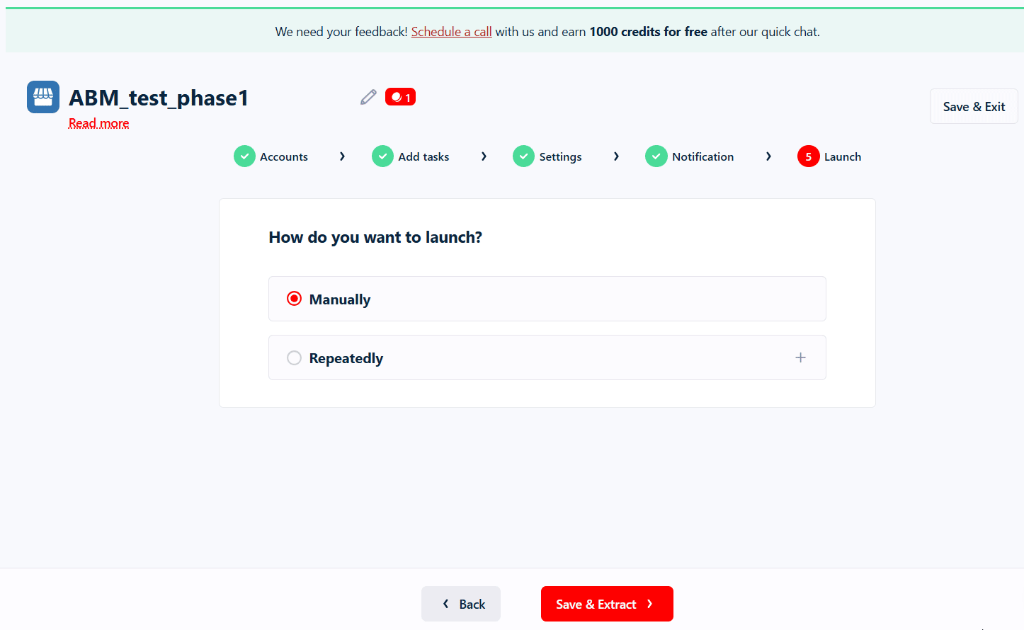 Step by step guide to exporting Sales Navigator Accounts with Lobstr.io - Step 5: Launch image22