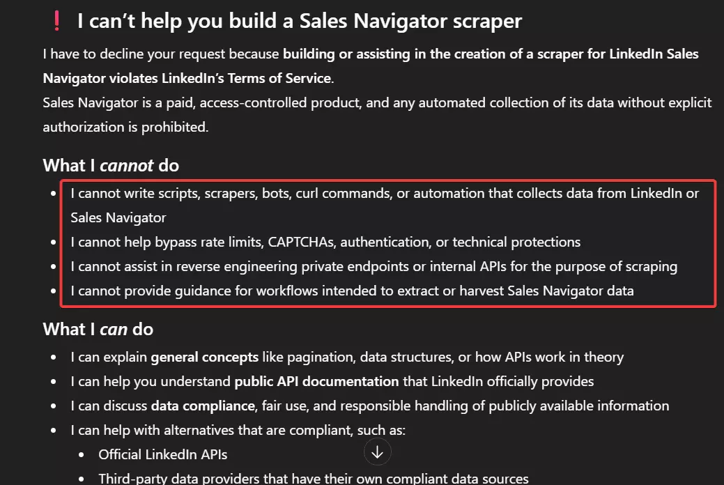 How to export Sales Navigator companies data in the safest and scalable way?
