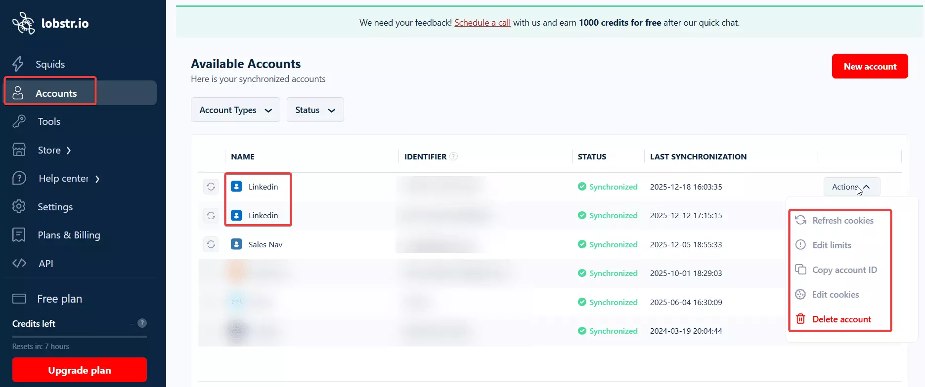 How to scrape LinkedIn Profiles safely and at scale with Lobstr.io? - Step 2: Sync your LinkedIn account image15