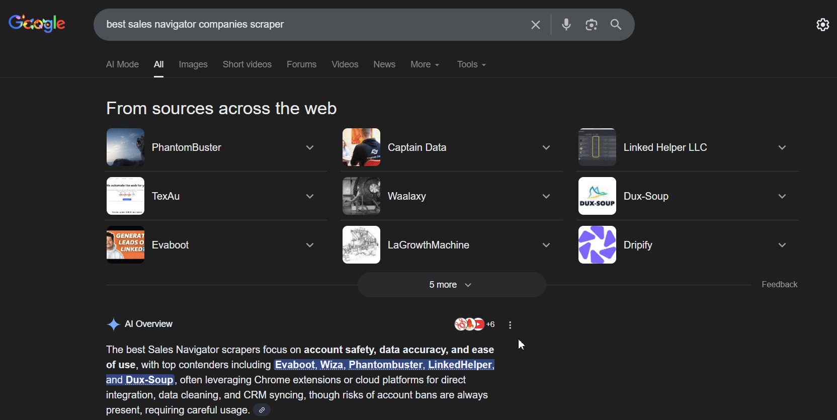 How to choose the best Sales Navigator companies scraper?