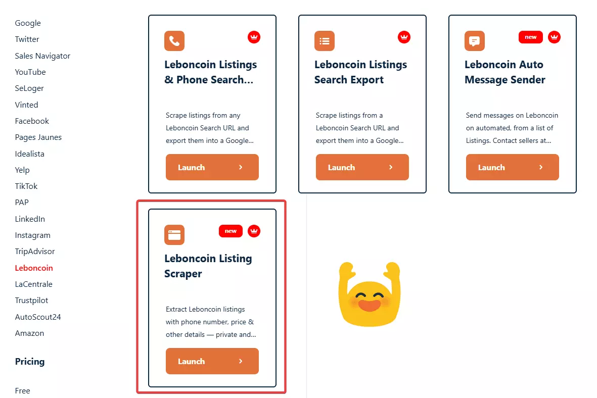 Update #1 – 5 new scrapers launched 🚀 - Leboncoin Listing Scraper 🏠 image1