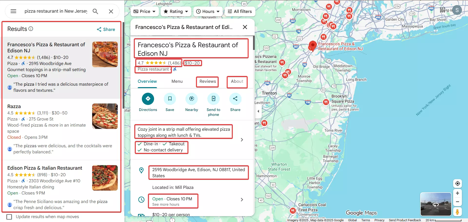 What data can you scrape from Google Maps?