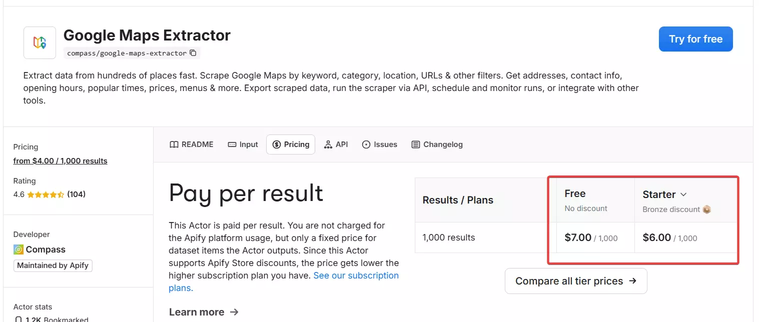 6 best Lobstr.io alternatives - How much does Apify cost? image35