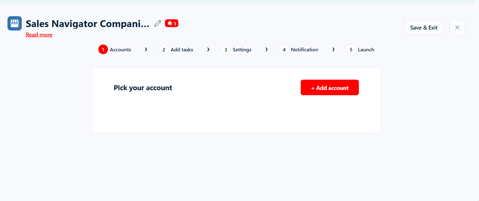 Step by step guide to exporting Sales Navigator Accounts with Lobstr.io - Step 2: Sync your account