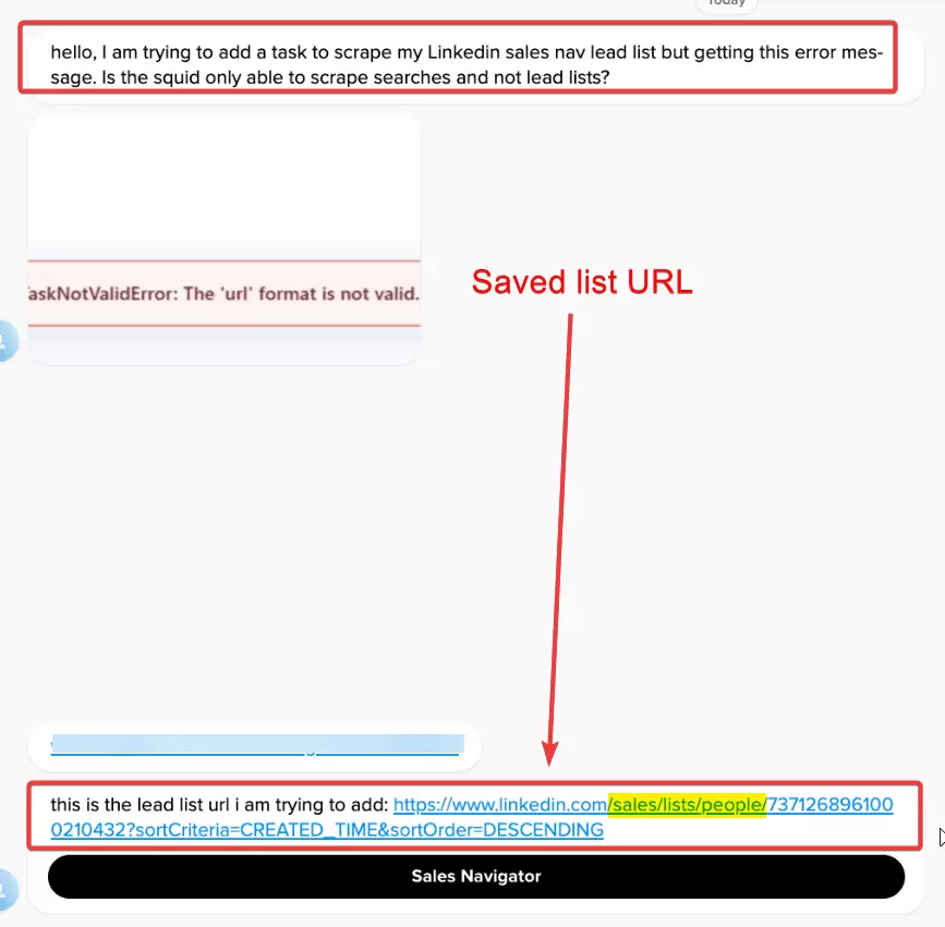 Update #1 – Export Your Saved Leads from Sales Navigator image1