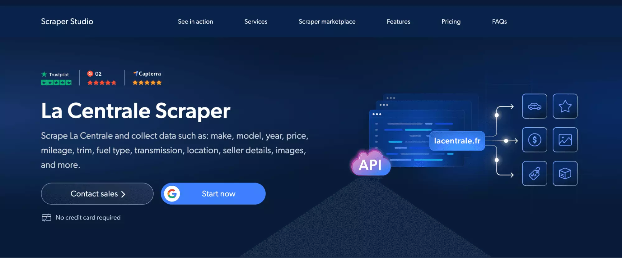 Page produit LaCentrale de BrightData