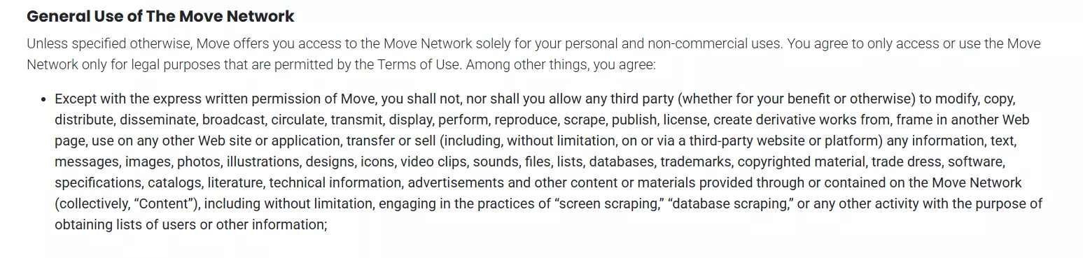 Is it legal to scrape realtor.com?