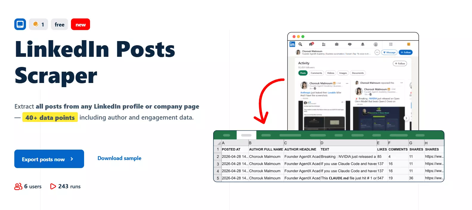 __LinkedIn Posts Scraper 💼__