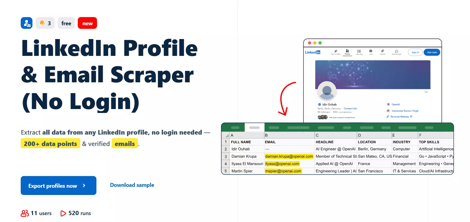 __LinkedIn Profile & Email Scraper (No Login) 💼__