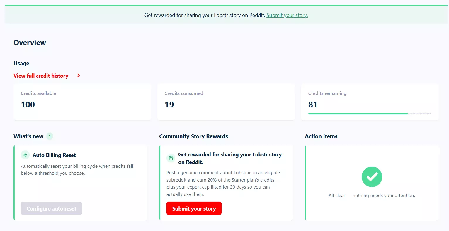 Update #3 – 6 new app and API features ⚙️ - Overview page 🧭