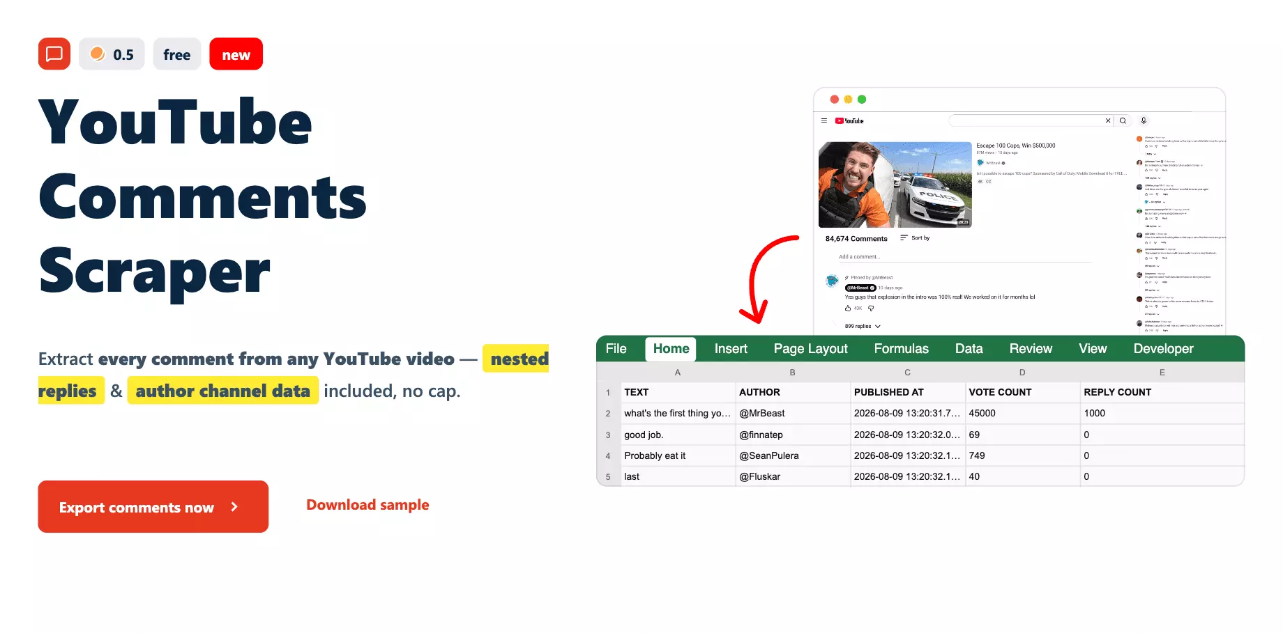 Update #1 – 2 new scrapers launched 🚀 - YouTube Comments Scraper 💬
