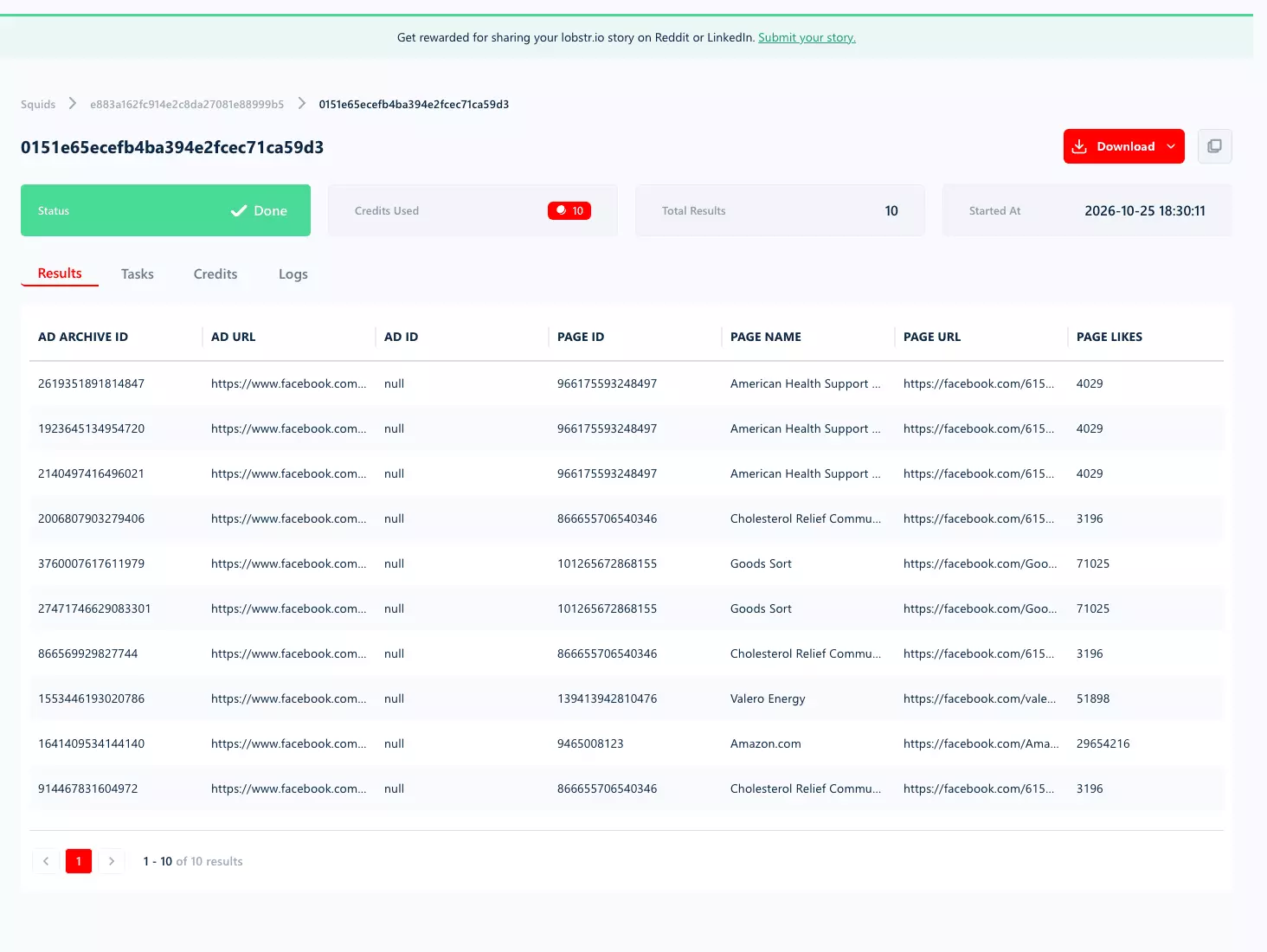 Update #1 – 25 new scrapers launched 🚀 - Facebook and reviews: Comments, Ad Library, Capterra 🗣️
