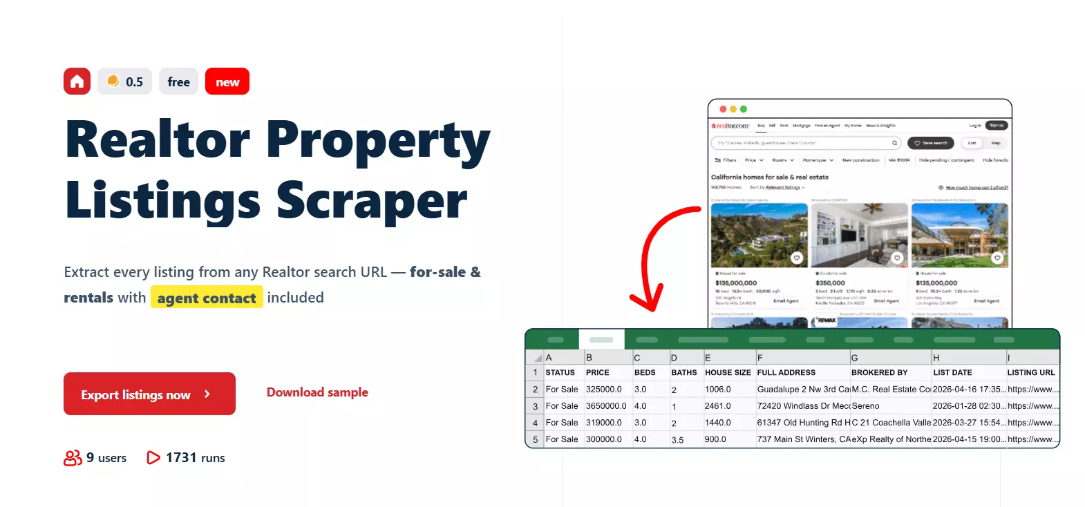 __Realtor Property Listings Scraper 🏠__