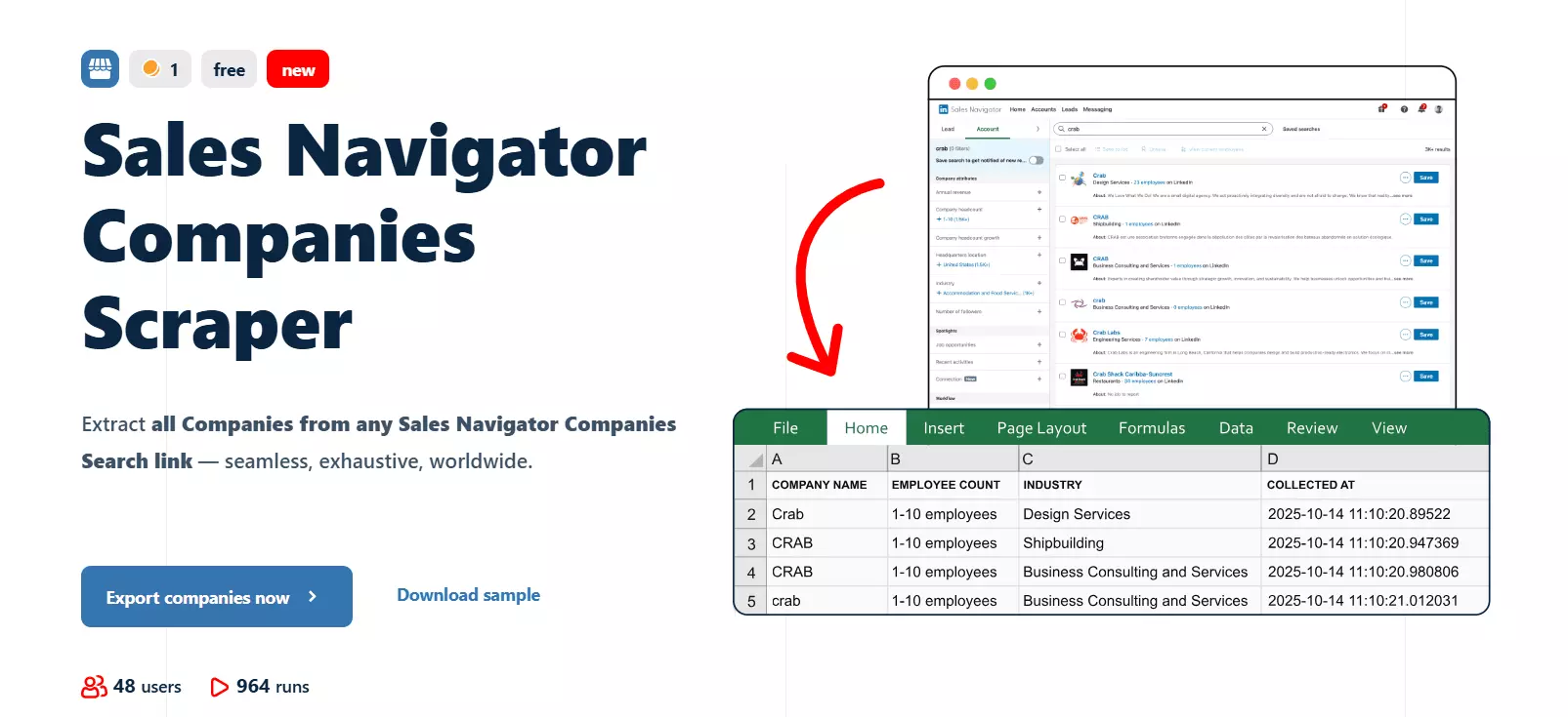 __Sales Navigator Companies Scraper 💼__