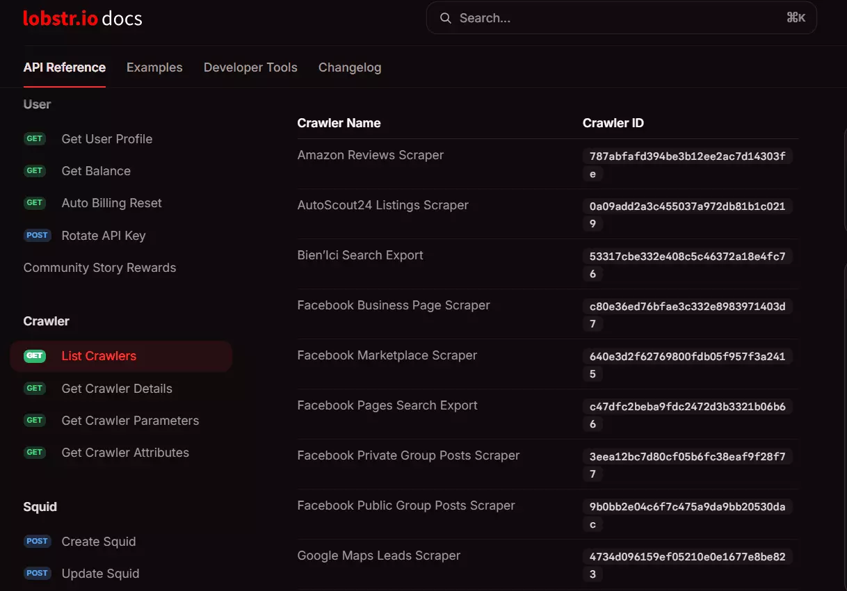 Step 0: get crawler parameters