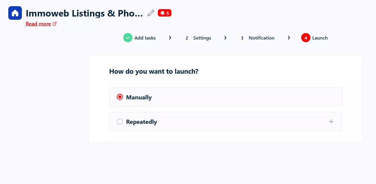 Step 4: Launch