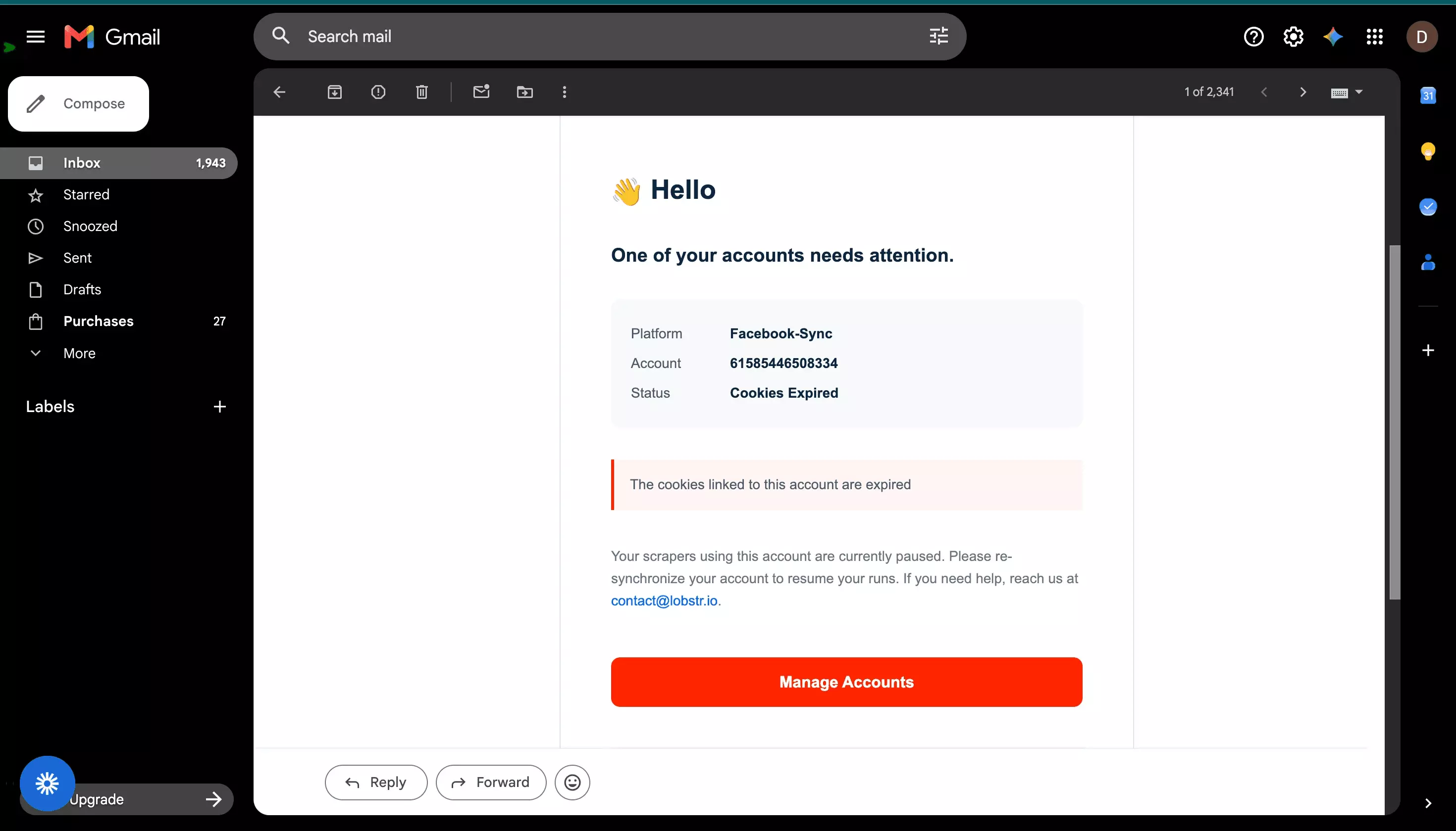 Update #3 – Account desync email alerts 📧