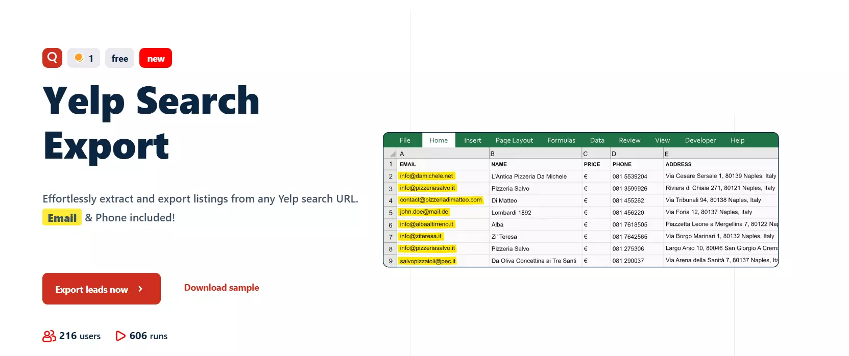 __Yelp Search Export ⭐__