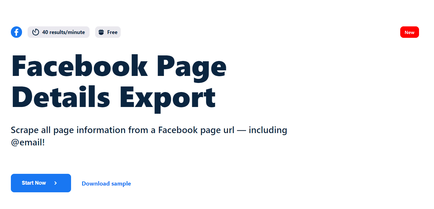 Facebook Page Details Export