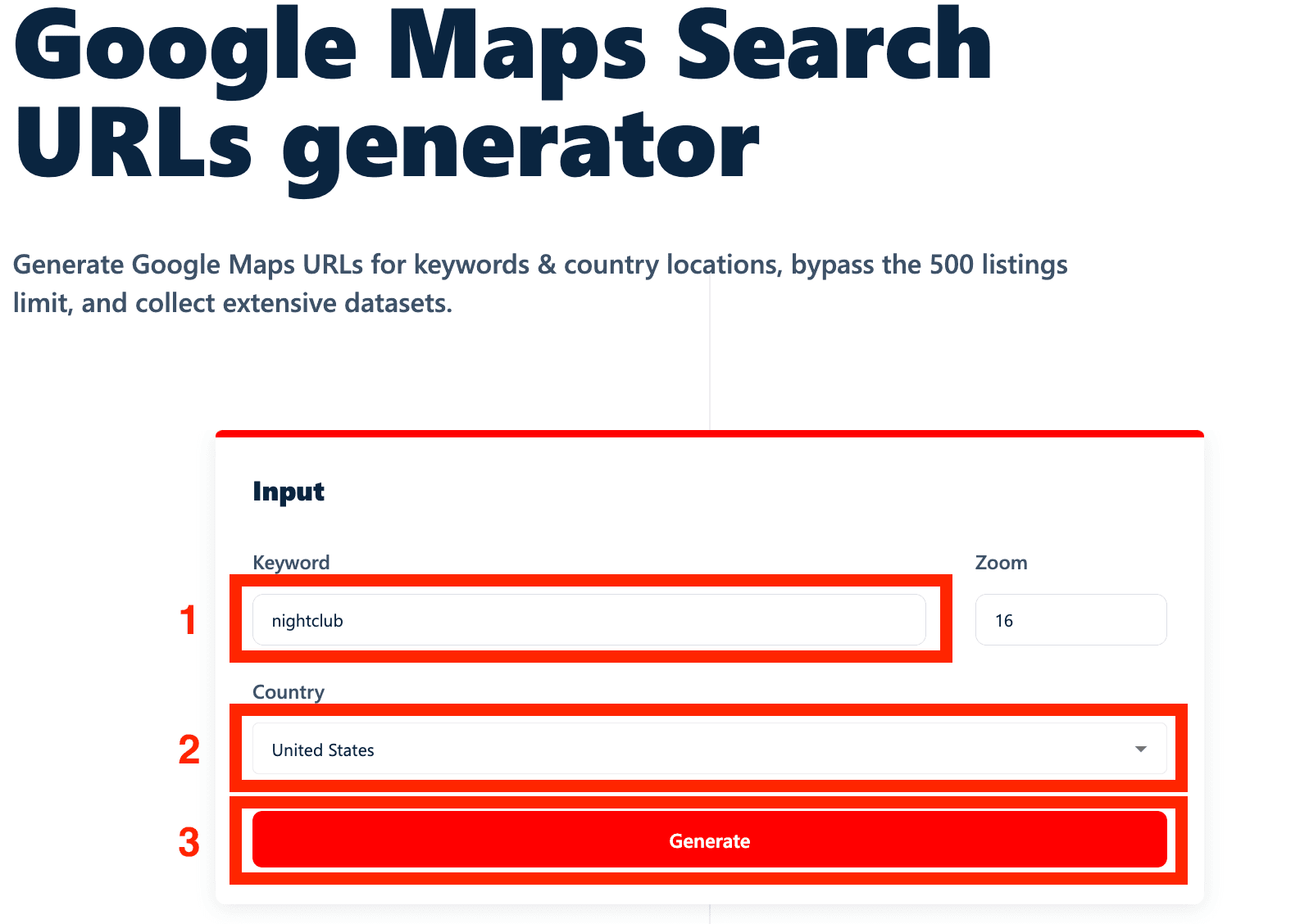 add keyword country and click on generate.png