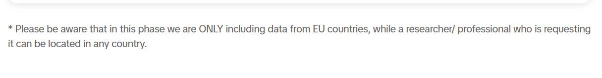Tiktok's API only provides data from EU