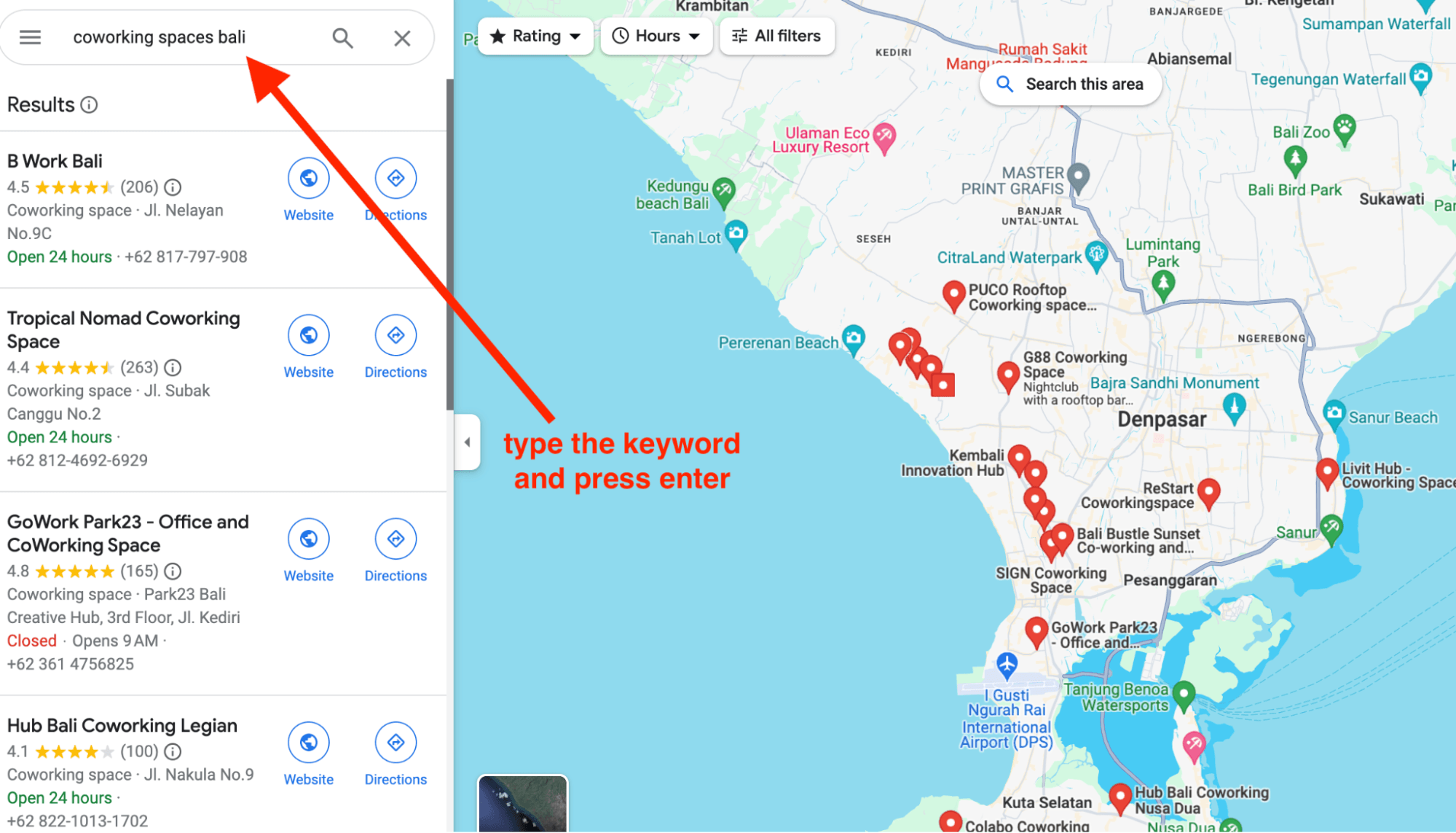 type query google maps to search coworking spaces in bali - image34.png