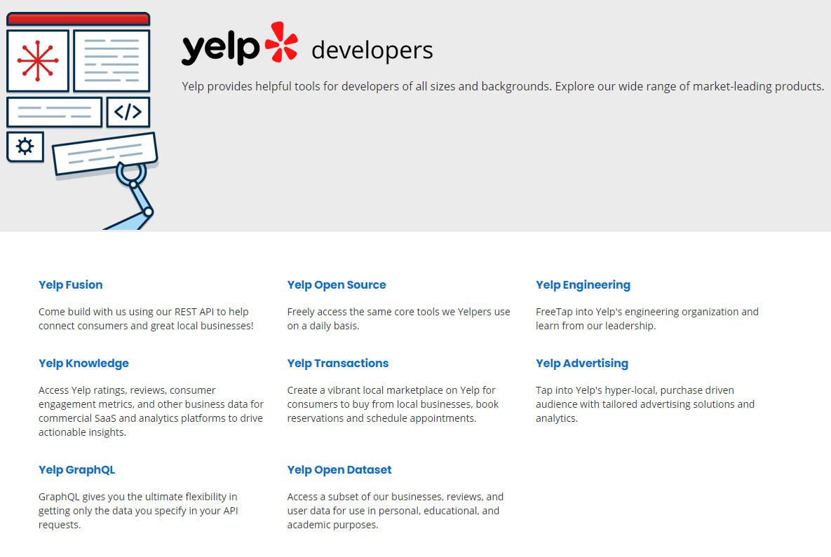 Yelp Developers Portal